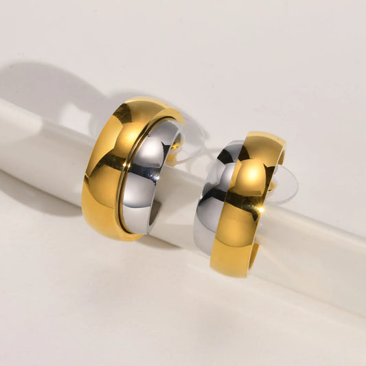 Chic Minimalist C Shaped Hoop Earrings For Women Mom Girls, 2023 New Dainty Stainless Steel Chains Stud Earring Charm Jewelry