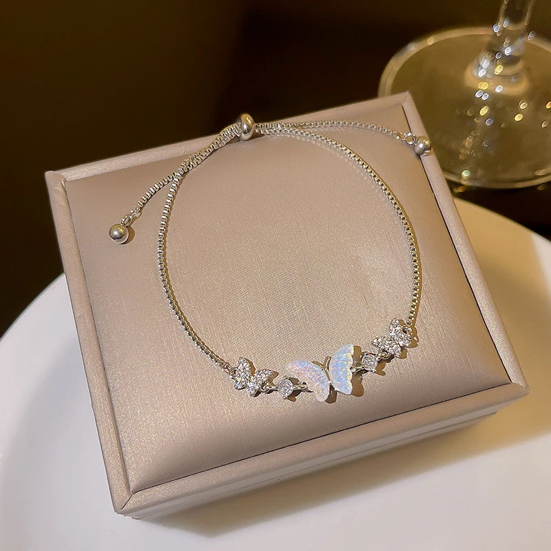 Korean Women's Elegant Rhinestone Bracelet New Fashion Exquisite Zircon Pearl Bracelet 2023 Fashion Leisure Party Jewelry Gifts