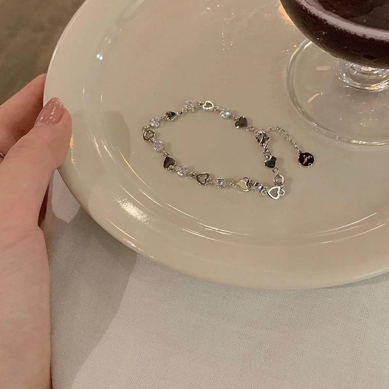 Korean Women's Elegant Rhinestone Bracelet New Fashion Exquisite Zircon Pearl Bracelet 2023 Fashion Leisure Party Jewelry Gifts