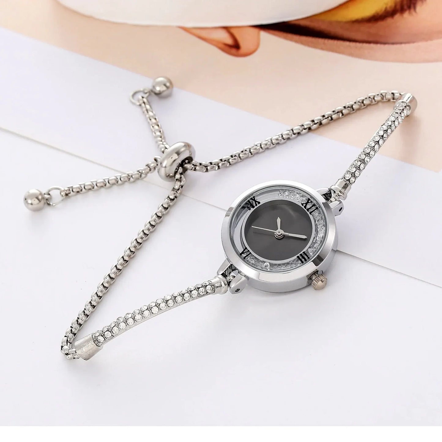 Womens Gold Bracelet Wristwatch