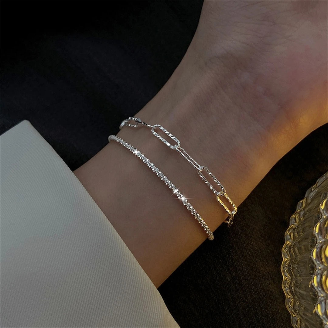 Fashion Silver Sparkling Adjustable Women's Bracelet Elegant Gypsophila Exquisite Bracelet New Wedding Party Jewelry Gift