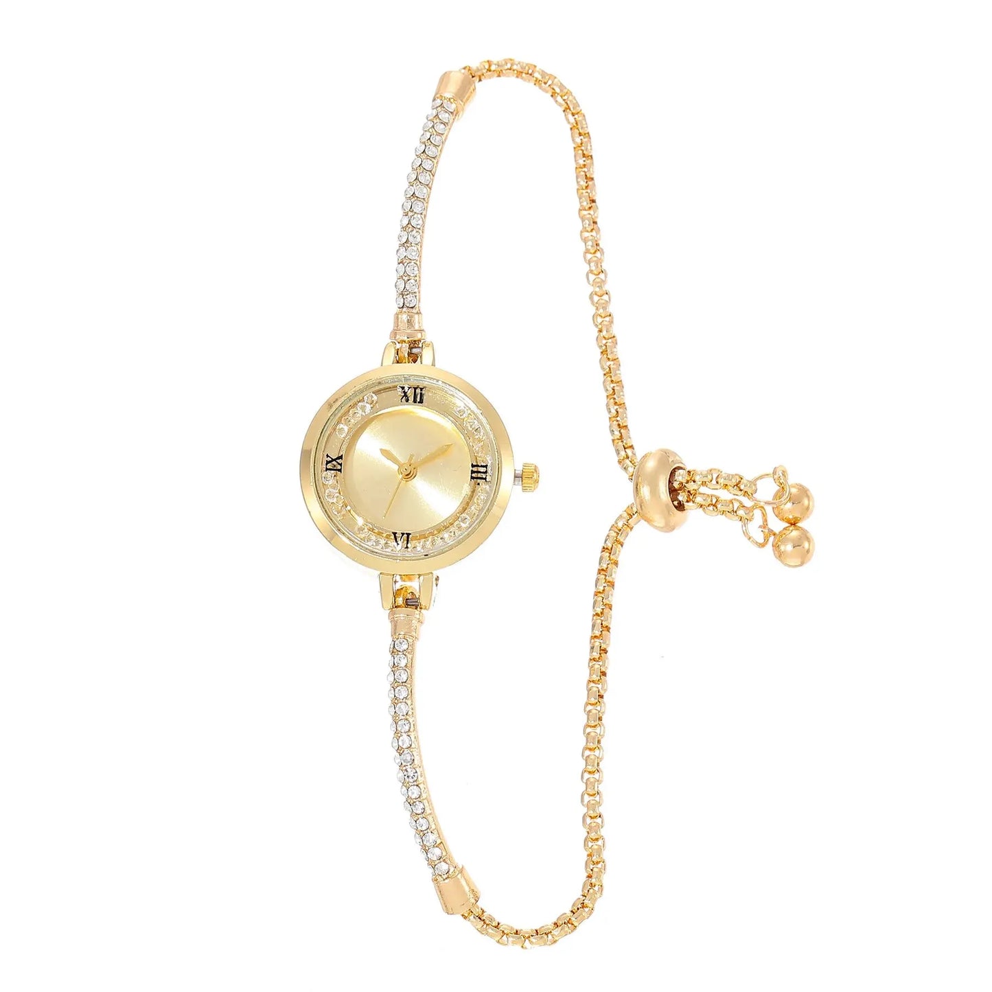 Womens Gold Bracelet Wristwatch