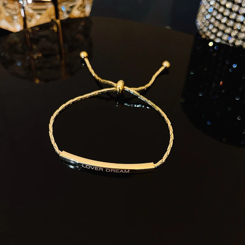 New Fully Inlaid Rhinestone Adjustable Gold Plated Shiny Women's Bracelet Fashion Droplet Shape Zircon Bracelet Jewelry Gift