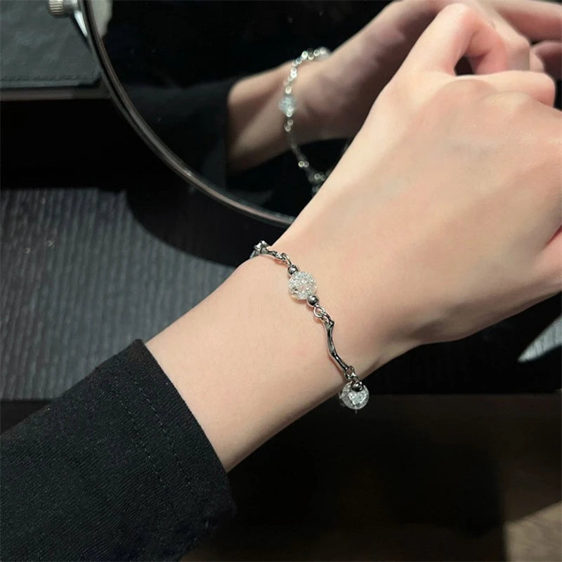Korean Women's Elegant Rhinestone Bracelet New Fashion Exquisite Zircon Pearl Bracelet 2023 Fashion Leisure Party Jewelry Gifts