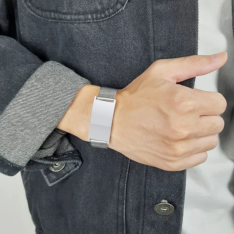 Vnox 10/16mm Adjustable Bracelets for Men Women Mesh Band Stainless Steel Metal Unisex Casual Jewelry