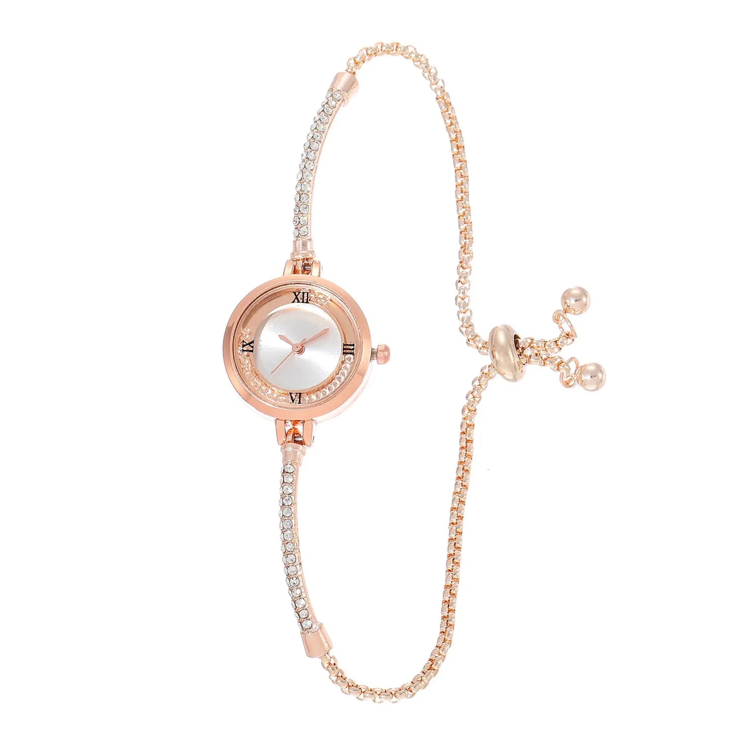 Womens Gold Bracelet Wristwatch