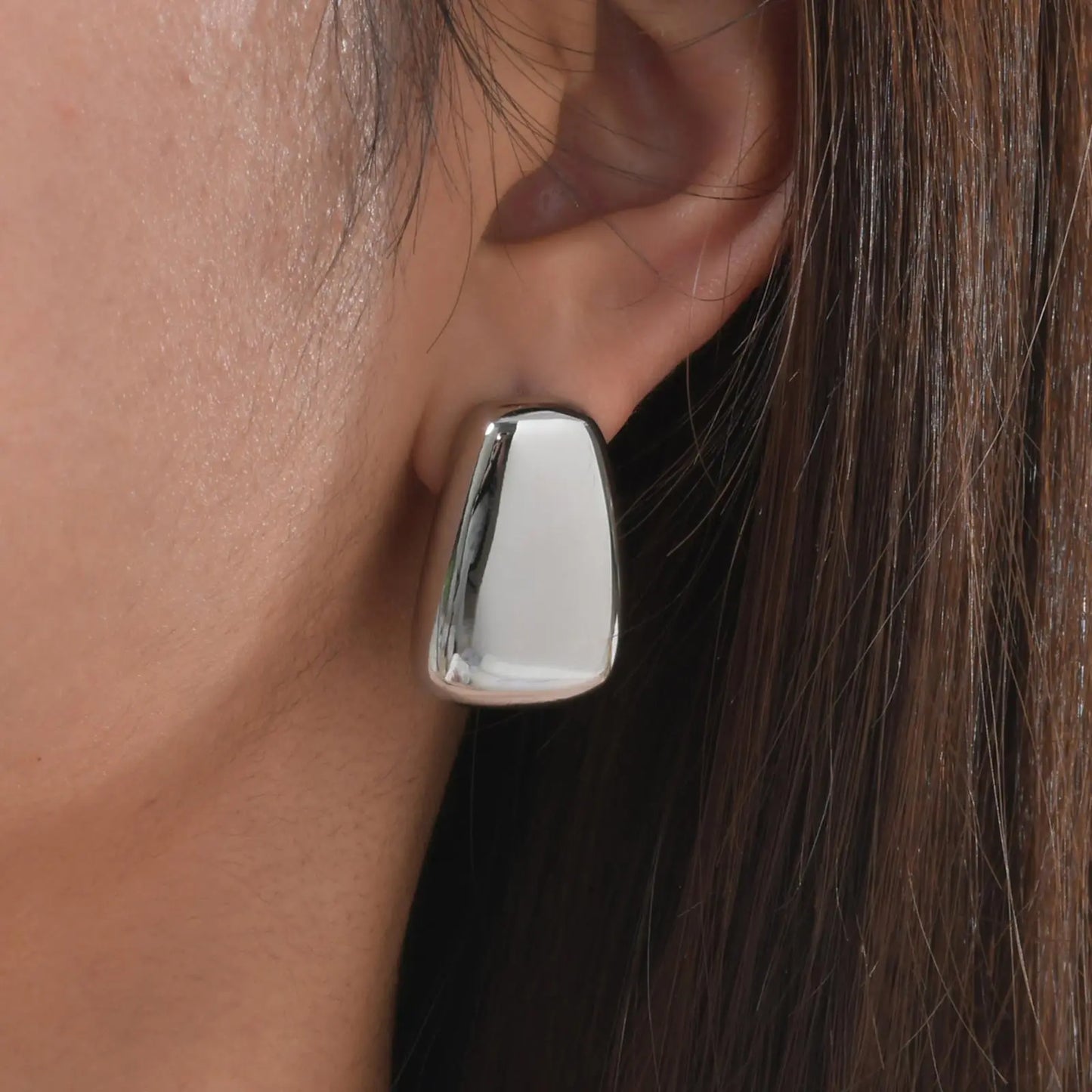 High Quality Geometric Stud Earrings for Women,Stainless Steel Smooth Square Earrings,Fashion Jewelry Mother's Day Gift