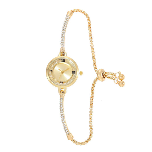 Womens Gold Bracelet Wristwatch