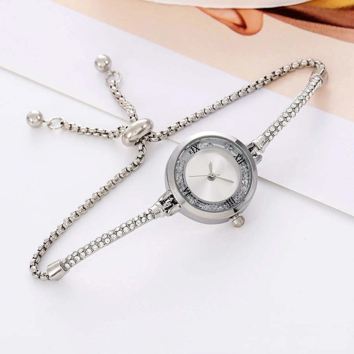 Womens Gold Bracelet Wristwatch